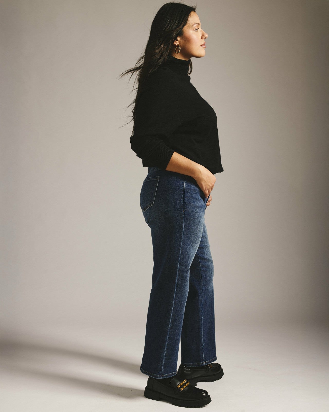 Universal Standard Etta High Rise Straight Leg Jeans 28 Inch - Saint Lawrence Blue