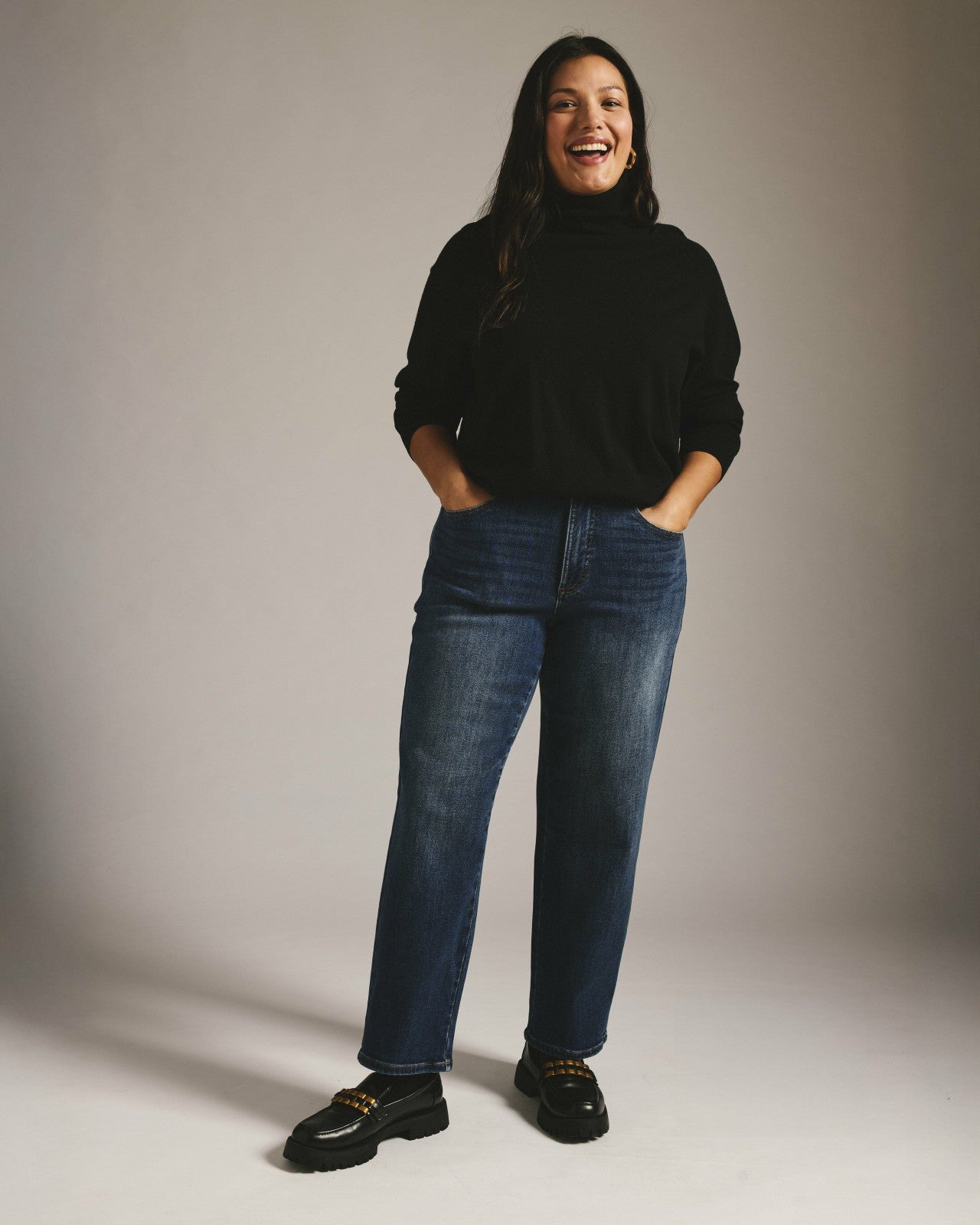 Universal Standard Etta High Rise Straight Leg Jeans 28 Inch - Saint Lawrence Blue