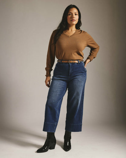 Universal Standard Carol High Rise Cropped Jeans - True Blue