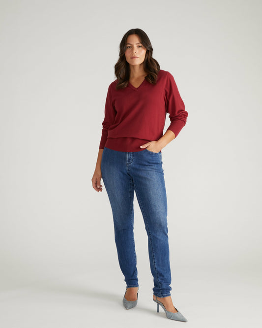 Universal Standard Joni High Rise Curve Slim Leg Jeans 32 Inch - True Blue