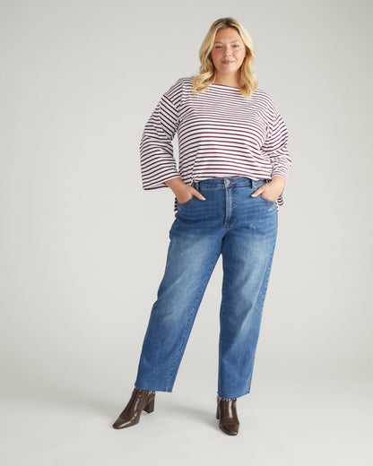 Universal Standard Etta High Rise Straight Leg Jeans 31 Inch - Camden Blue