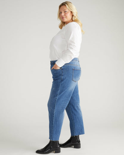 Universal Standard Etta High Rise Straight Leg Jeans 28 Inch - Camden Blue