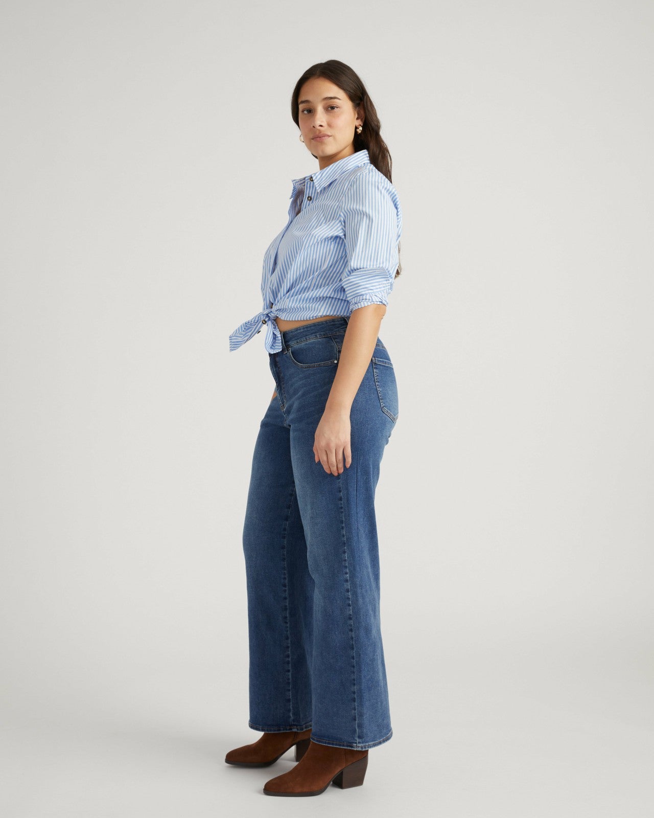 Universal Standard Roxy Relaxed Bootcut Jeans - Anzio Blue