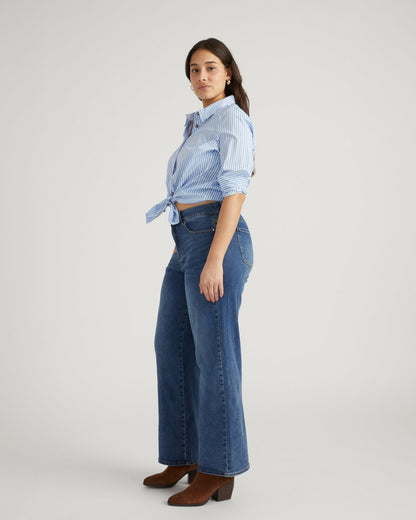 Universal Standard Roxy Relaxed Bootcut Jeans - Anzio Blue