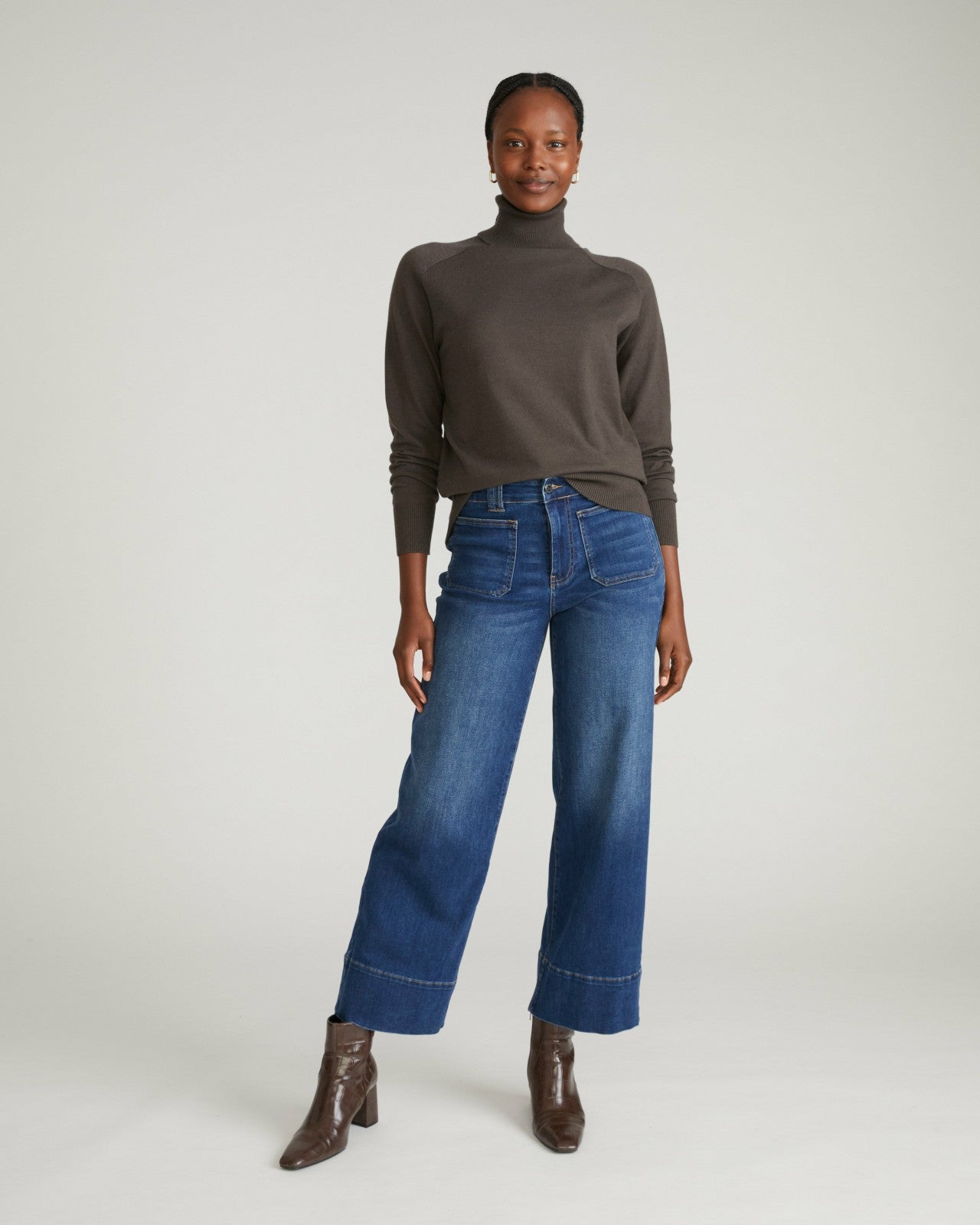 Universal Standard Claudia High Rise Stretch Jeans - Naval Blue Wash