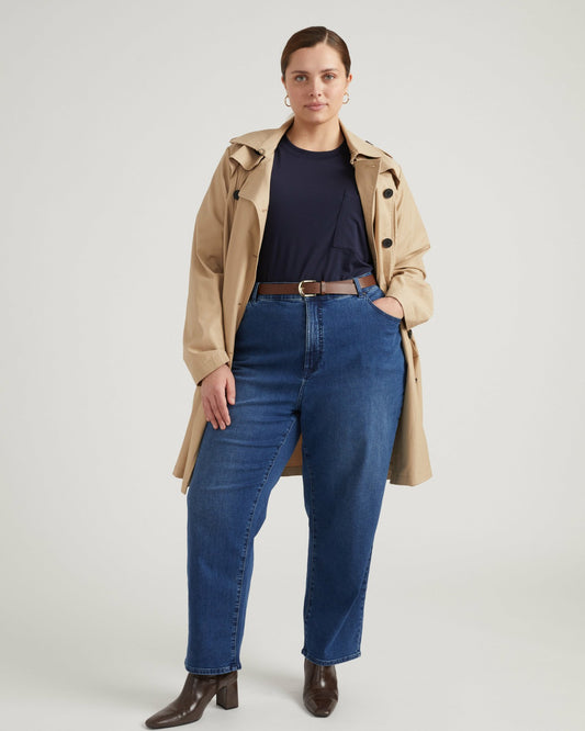 Universal Standard Ella High Rise Straight Leg Jeans - True Blue