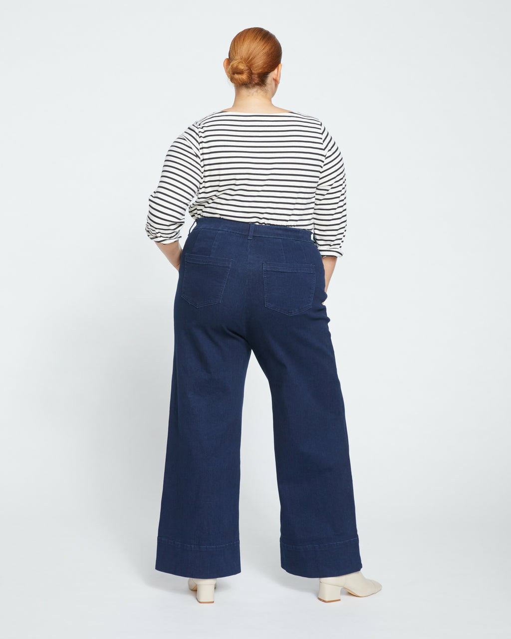 Universal Standard Carrie High Rise Wide Leg Jeans - Dark Indigo