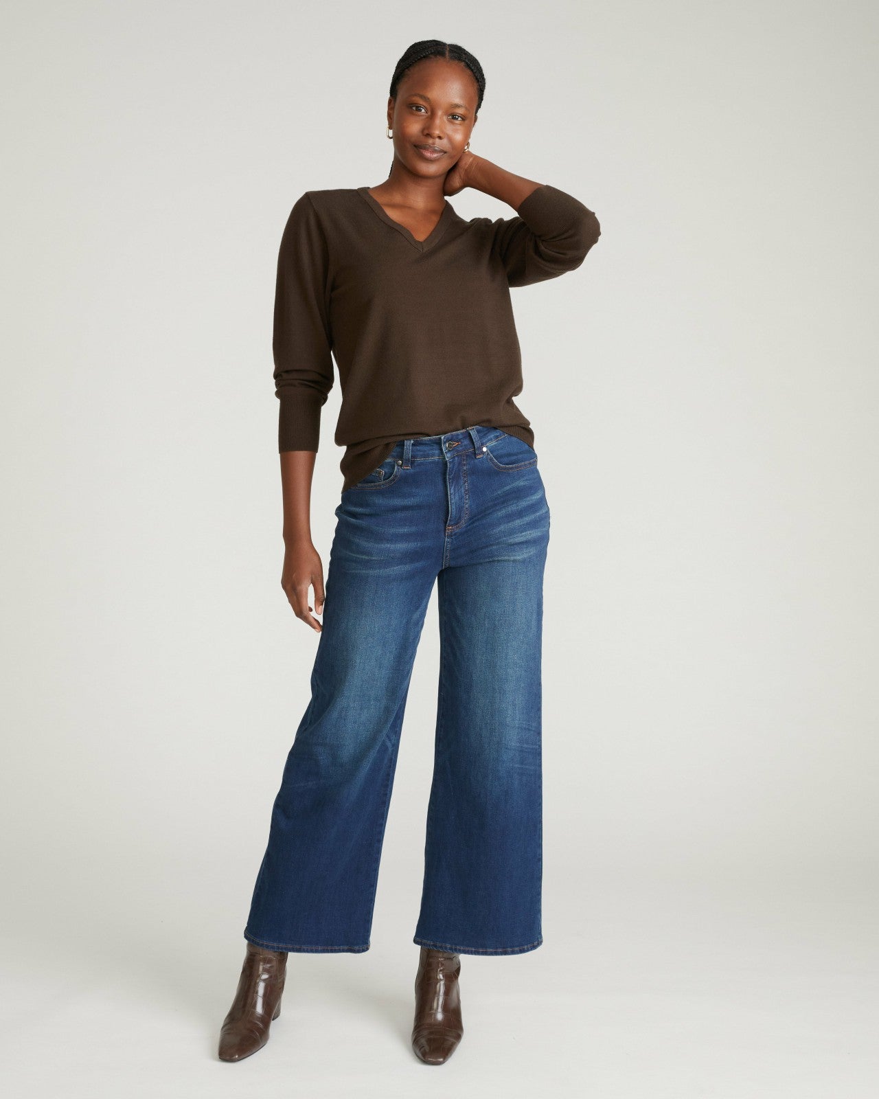 Universal Standard Roxy Relaxed Bootcut Jeans - Field Of Dreams Indigo