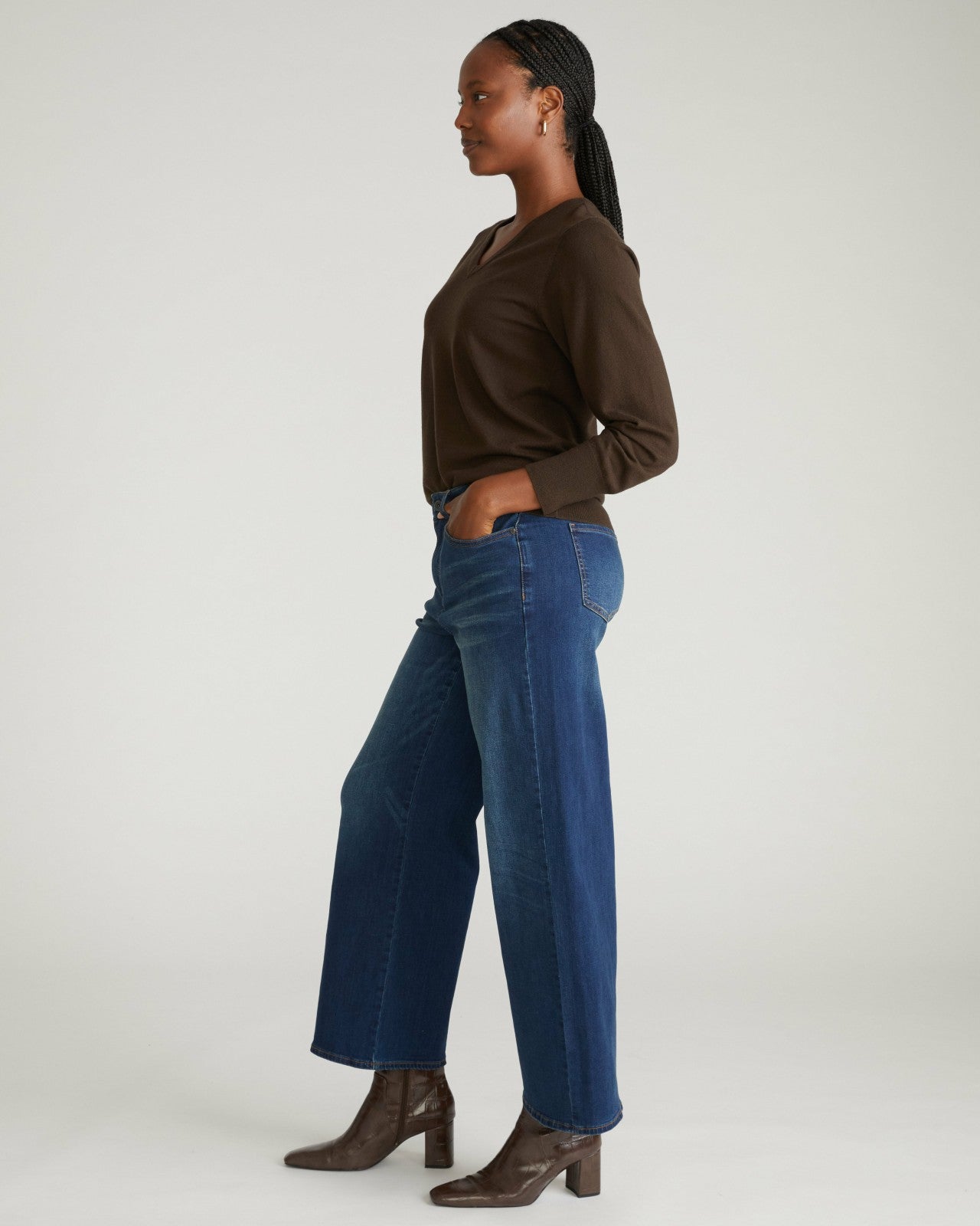 Universal Standard Roxy Relaxed Bootcut Jeans - Field Of Dreams Indigo