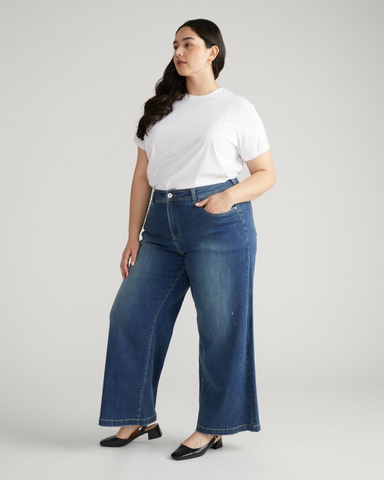 Universal Standard Taylor ComfortDenim Trouser Jeans - Seychelles Blue