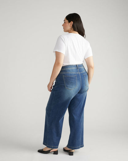 Universal Standard Taylor ComfortDenim Trouser Jeans - Seychelles Blue