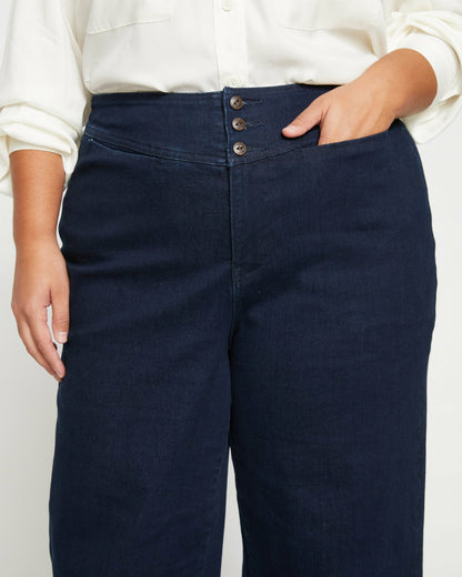 Universal Standard Charlie High Rise Sailor Jeans - Dark Indigo