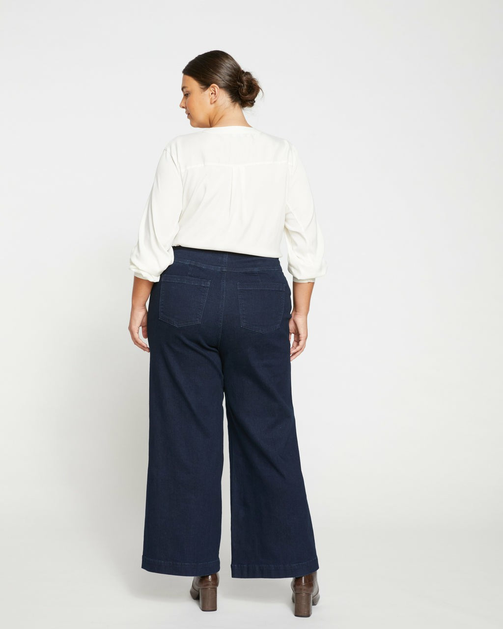 Universal Standard Charlie High Rise Sailor Jeans - Dark Indigo