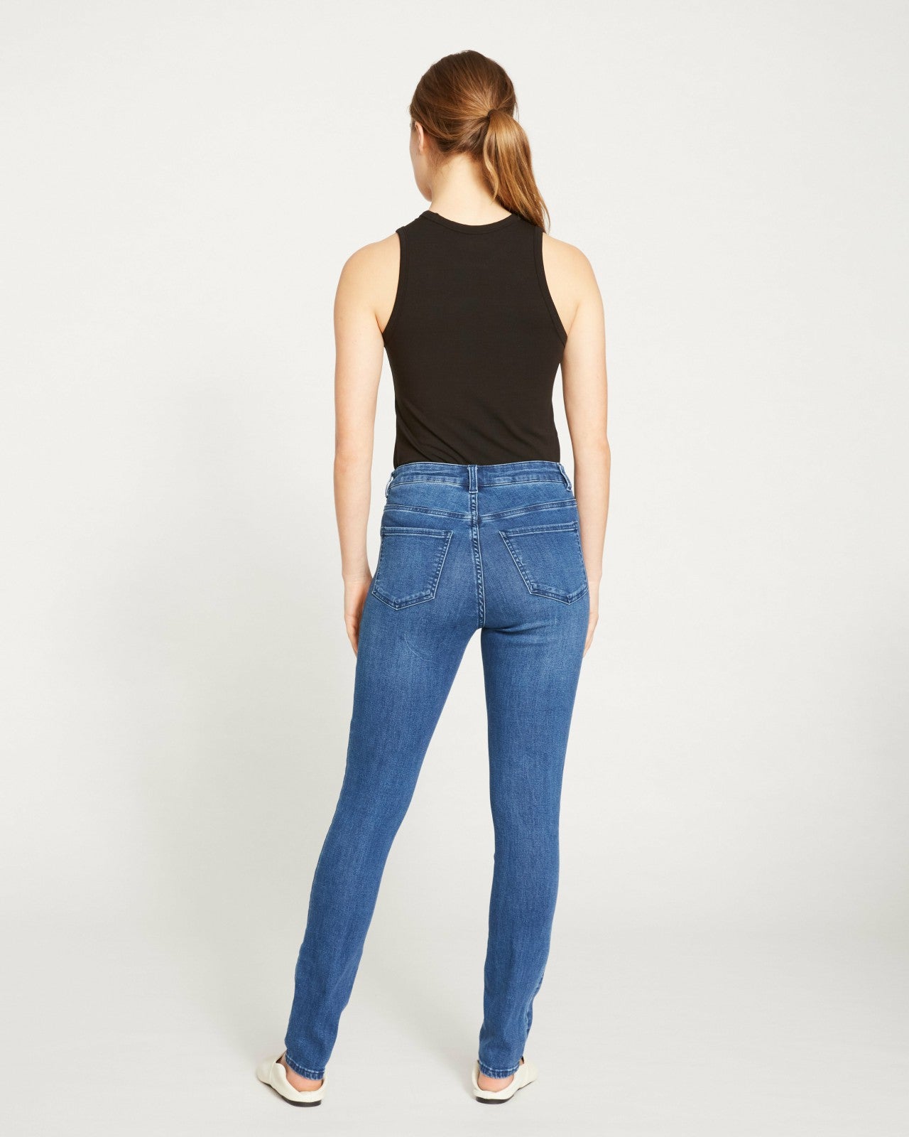 Universal Standard Seine High Rise Skinny Jeans 32 Inch - True Blue