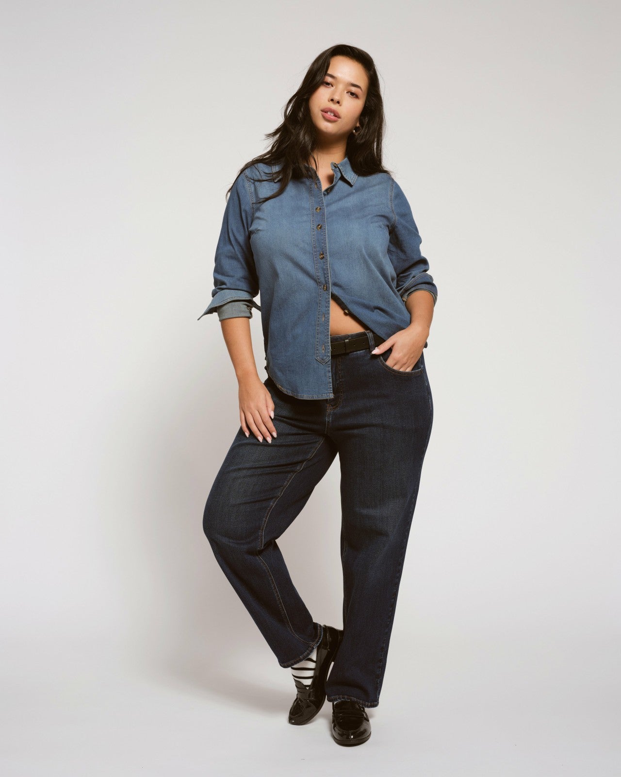 Universal Standard Seine High Rise Straight Leg Jean 29 Inch - Heritage Indigo