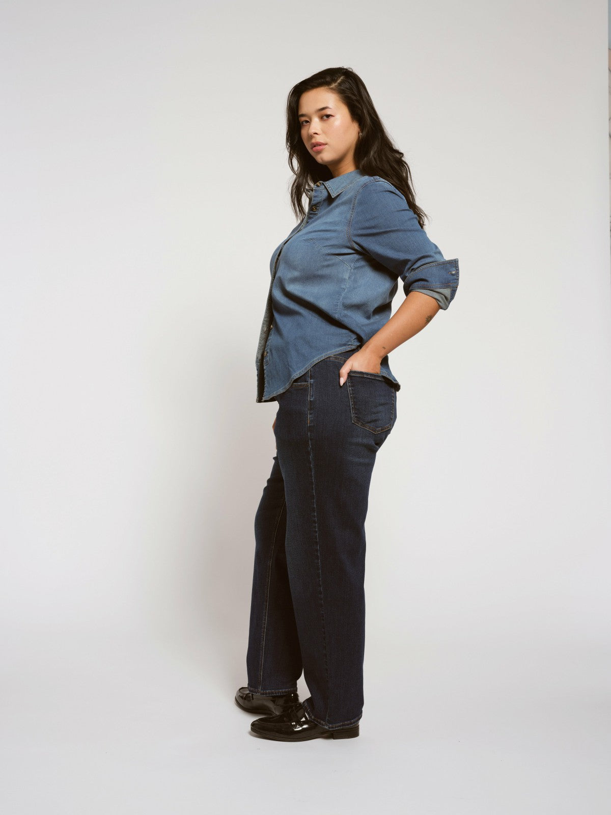 Universal Standard Seine High Rise Straight Leg Jean 29 Inch - Heritage Indigo