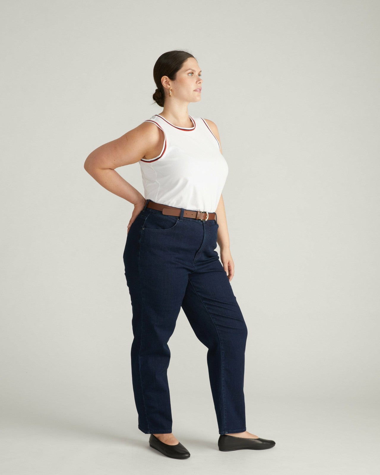 Universal Standard Ella High Rise Straight Leg Jeans - Balearic Blue