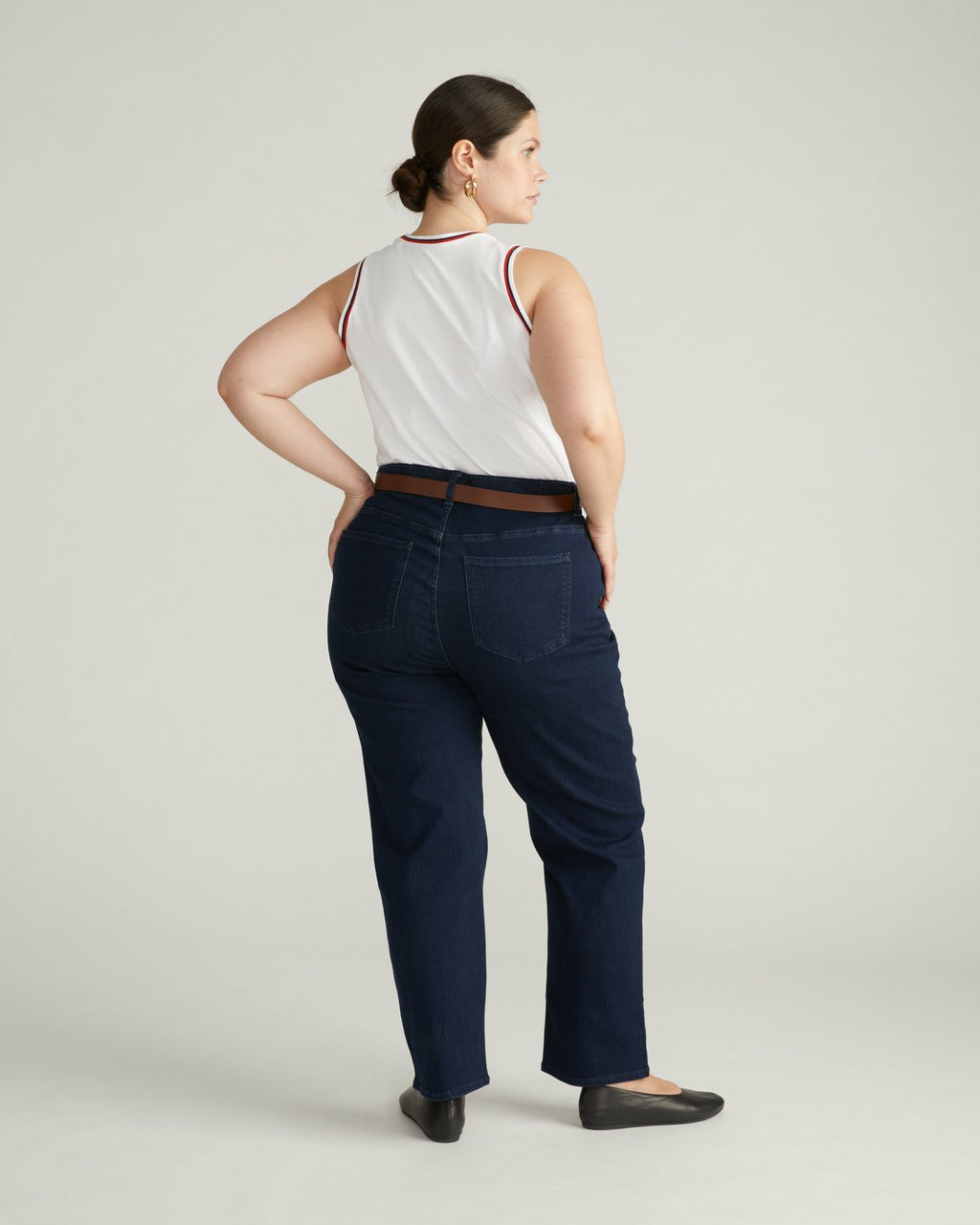 Universal Standard Ella High Rise Straight Leg Jeans - Balearic Blue