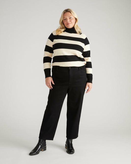 Universal Standard Donna High Rise Curve Straight Leg Jeans 27 Inch - Jet Black