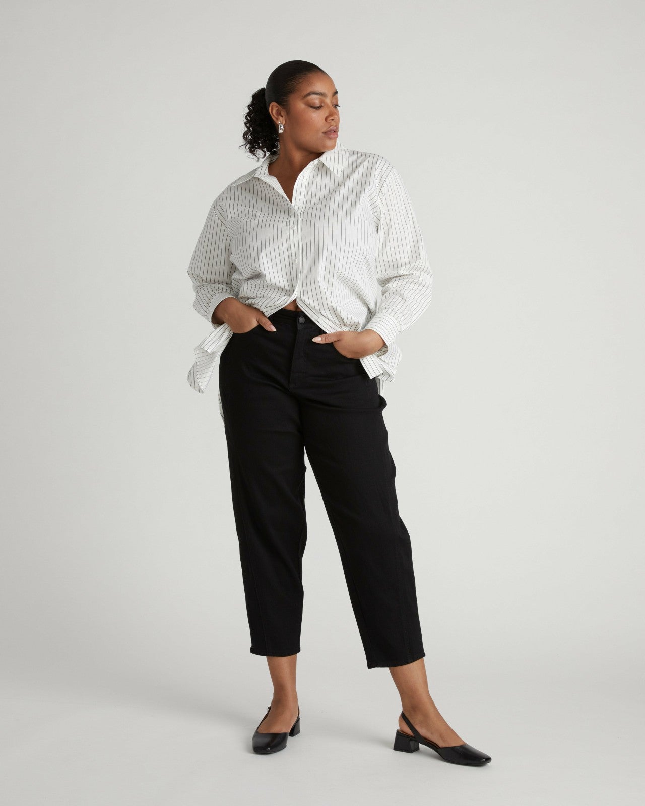 Universal Standard Dakota Twisted Leg Jeans - Jet Black