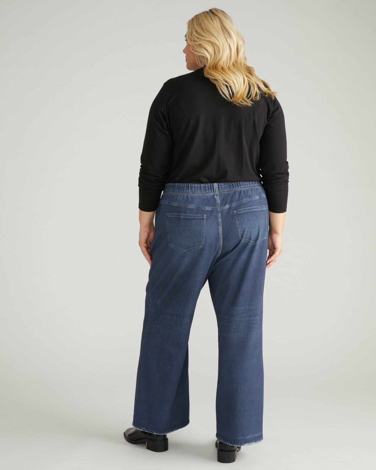 Universal Standard Wide Leg Sweatpant Jeans - Blue Mirage