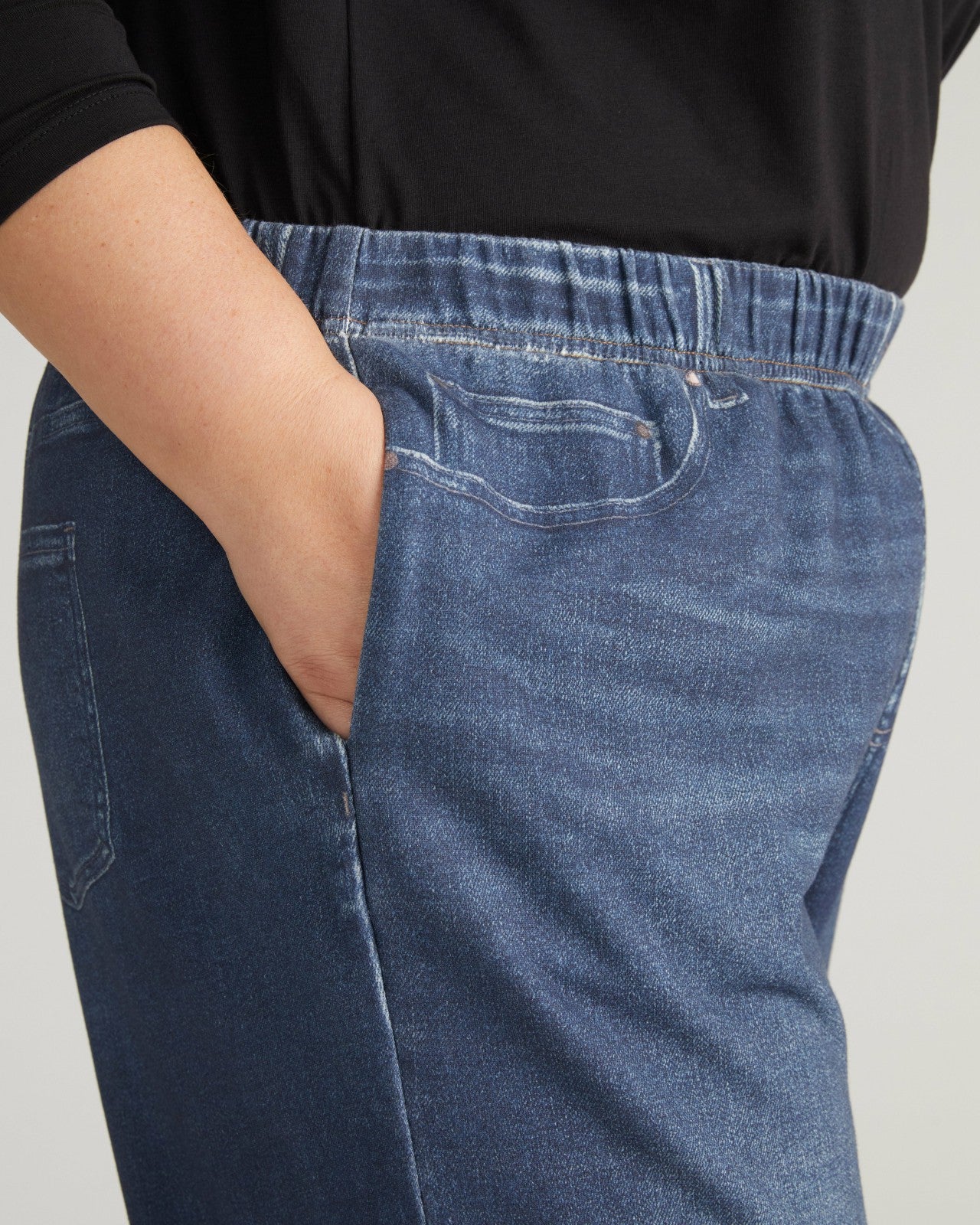 Universal Standard Wide Leg Sweatpant Jeans - Blue Mirage