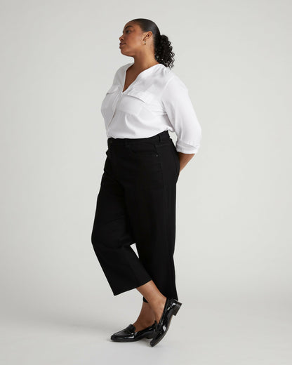 Universal Standard Bae Boyfriend Crop Jeans - Jet Black