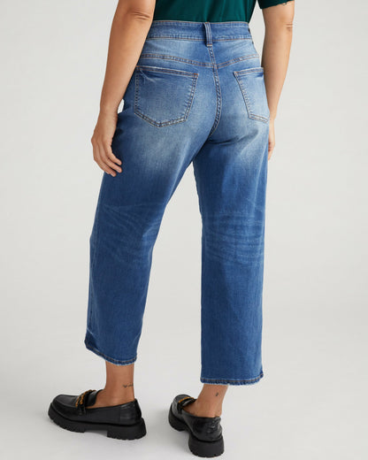 Universal Standard Bae Boyfriend Crop Jeans - Princeton Blue