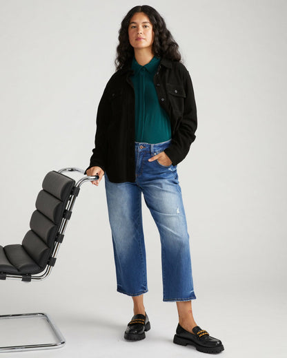Universal Standard Bae Boyfriend Crop Jeans - Princeton Blue