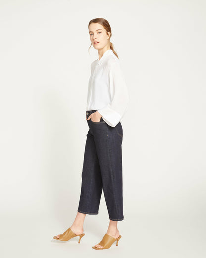 Universal Standard Bae Boyfriend Crop Jeans - Vintage Indigo Selvedge
