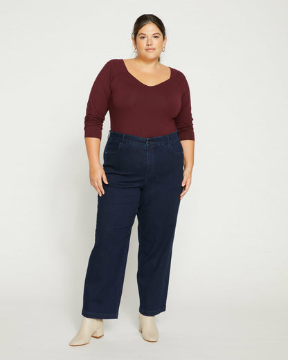 Universal Standard Elastic Waist Weekend Jeans - Dark Indigo