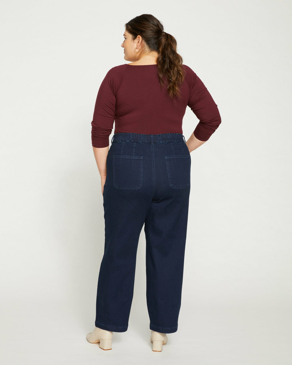 Universal Standard Elastic Waist Weekend Jeans - Dark Indigo