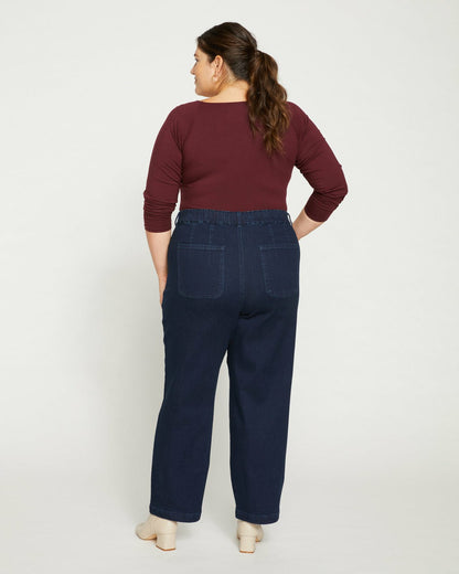 Universal Standard Elastic Waist Weekend Jeans - Dark Indigo