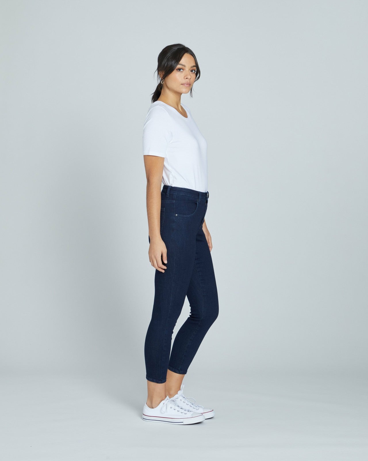 Universal Standard Seine High Rise Skinny Jeans 27 Inch - Dark Indigo