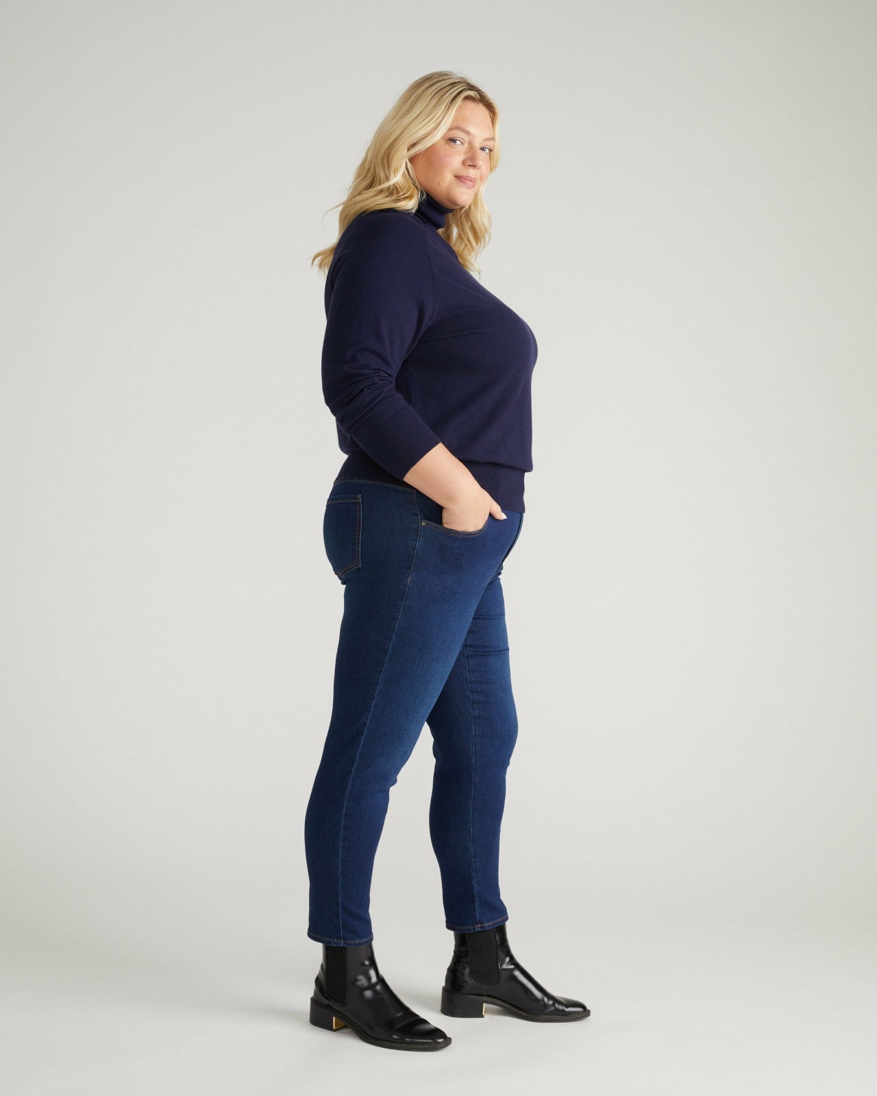 Universal Standard Seine High Rise Skinny Jeans 27 Inch - Heritage Indigo