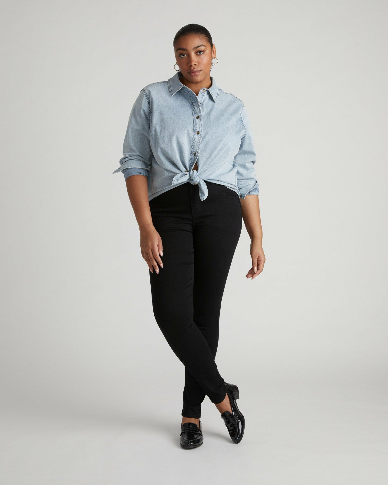 Universal Standard Seine High Rise Skinny Jeans 32 Inch - Jet Black