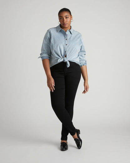 Universal Standard Seine High Rise Skinny Jeans 32 Inch - Jet Black