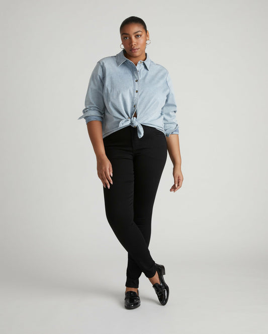 Universal Standard Seine High Rise Skinny Jeans 32 Inch - Jet Black