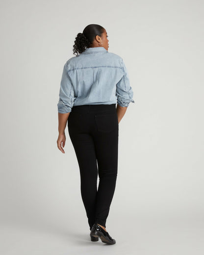 Universal Standard Seine High Rise Skinny Jeans 32 Inch - Jet Black
