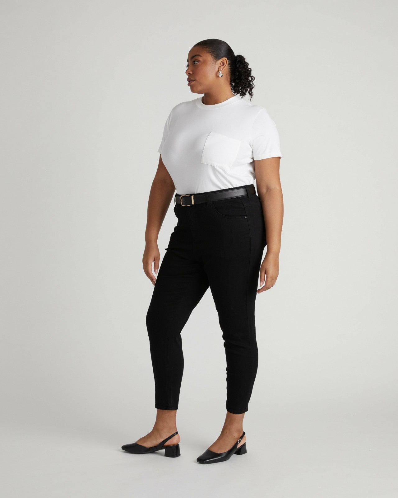 Universal Standard Seine High Rise Skinny Jeans 27 Inch - Jet Black