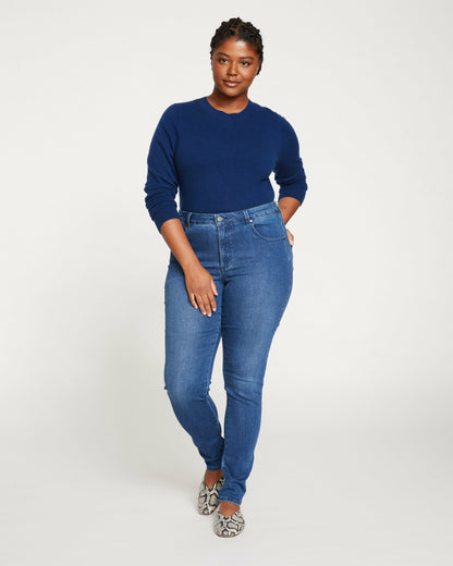 Universal Standard Seine Mid Rise Skinny Jeans 32 Inch - True Blue