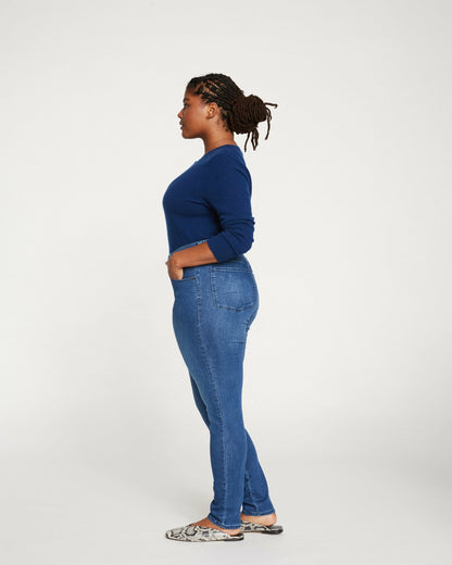 Universal Standard Seine Mid Rise Skinny Jeans 32 Inch - True Blue