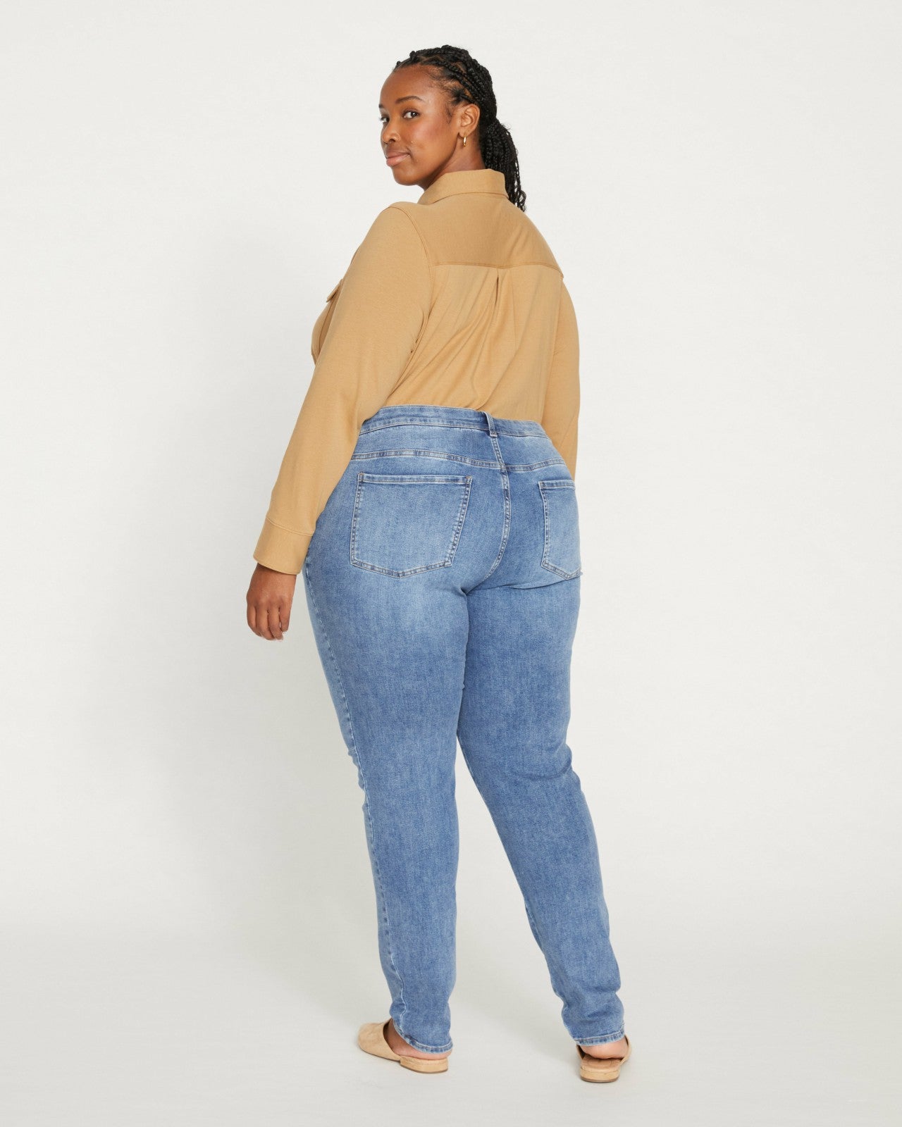Universal Standard Seine Mid Rise Skinny Jeans 32 Inch - Vintage Indigo