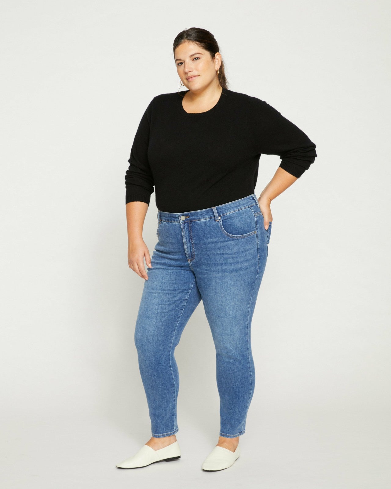 Universal Standard Seine Mid Rise Skinny Jeans 27 Inch - Vintage Indigo