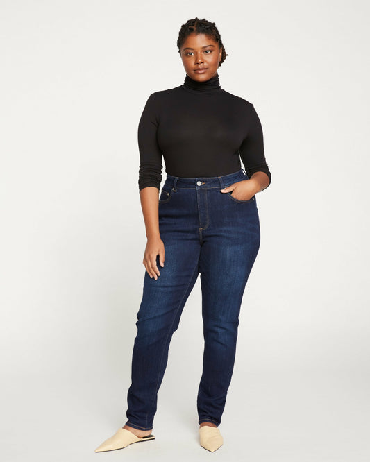 Universal Standard Joni High Rise Curve Slim Leg Jeans 32 Inch - Midnight Blue