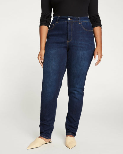 Universal Standard Joni High Rise Curve Slim Leg Jeans 32 Inch - Midnight Blue