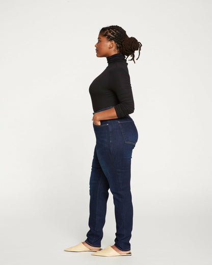 Universal Standard Joni High Rise Curve Slim Leg Jeans 32 Inch - Midnight Blue