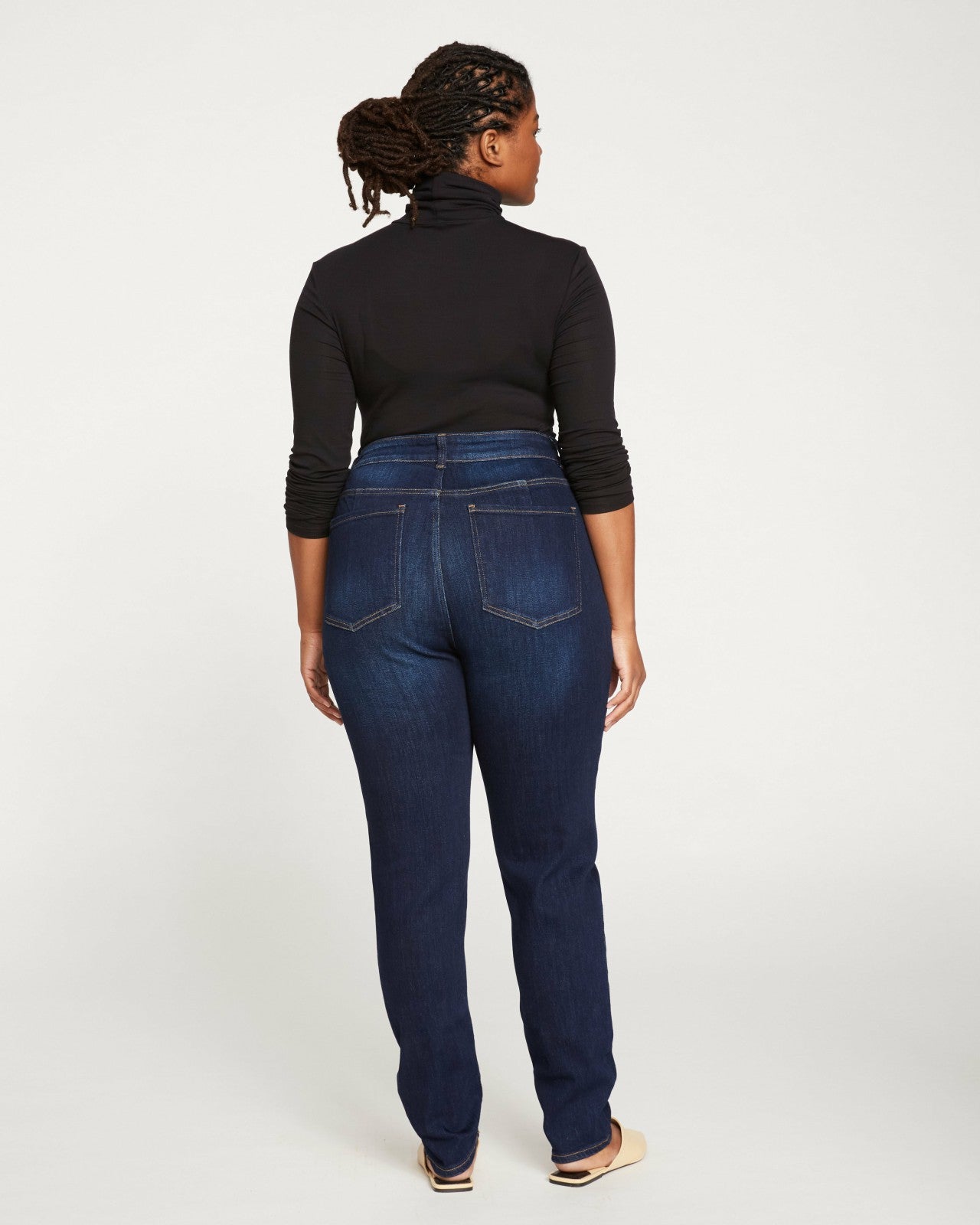Universal Standard Joni High Rise Curve Slim Leg Jeans 32 Inch - Midnight Blue