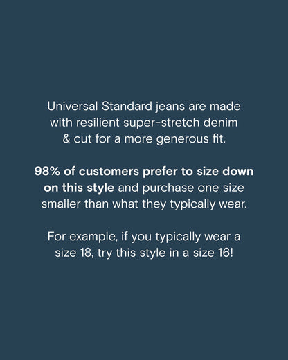 Universal Standard Joni High Rise Curve Slim Leg Jeans 27 Inch - Midnight Blue