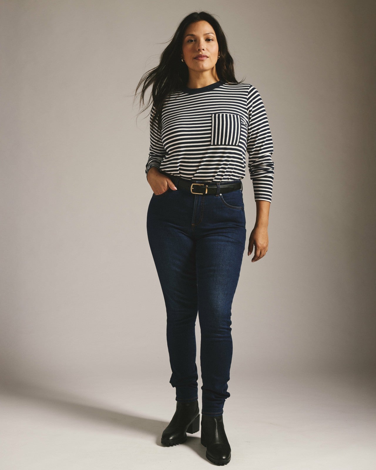 Universal Standard Seine High Rise Skinny Jeans 32 Inch - Heritage Indigo
